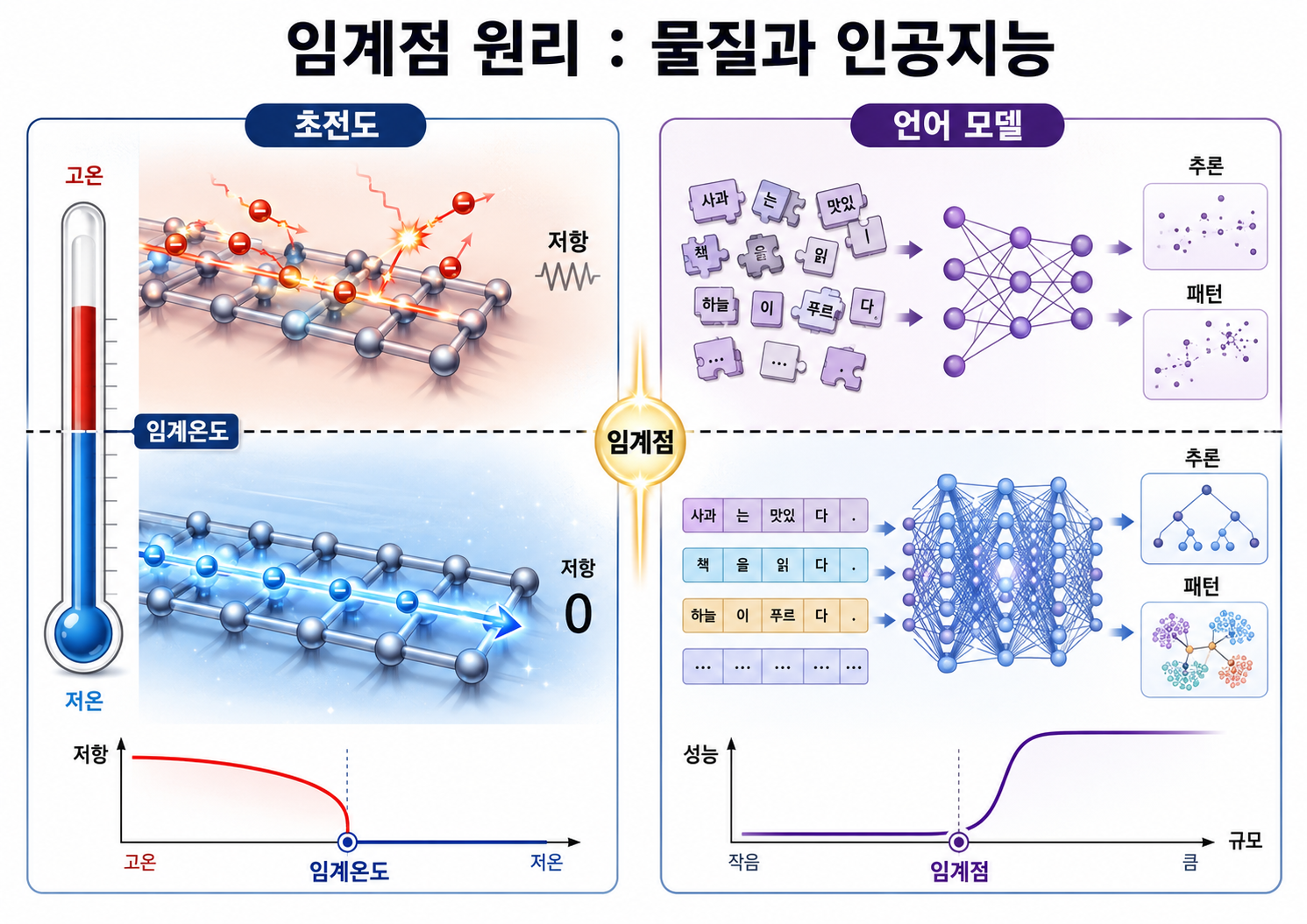 임계점 원리: 물질과 인공지능