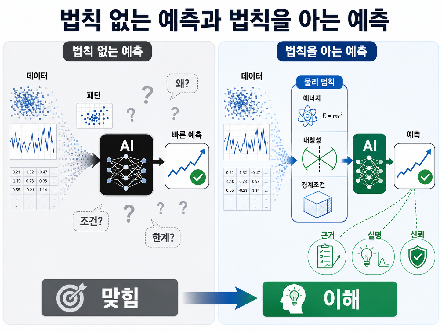 법칙 없는 예측과 법칙을 아는 예측