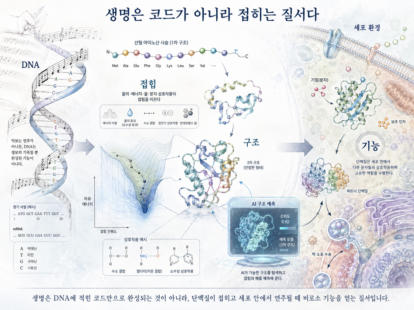 생명은 접히고 펼쳐지는 질서다