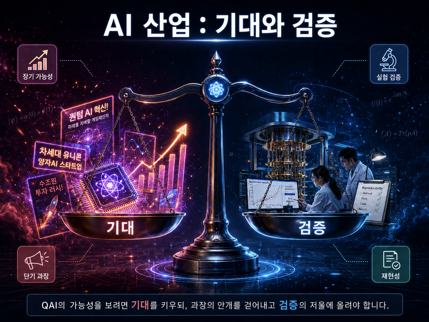 QAI 산업 전망은 연구 가능성, 실험 시연, 상용 가치, 사회적 영향을 구분해 읽어야 한다